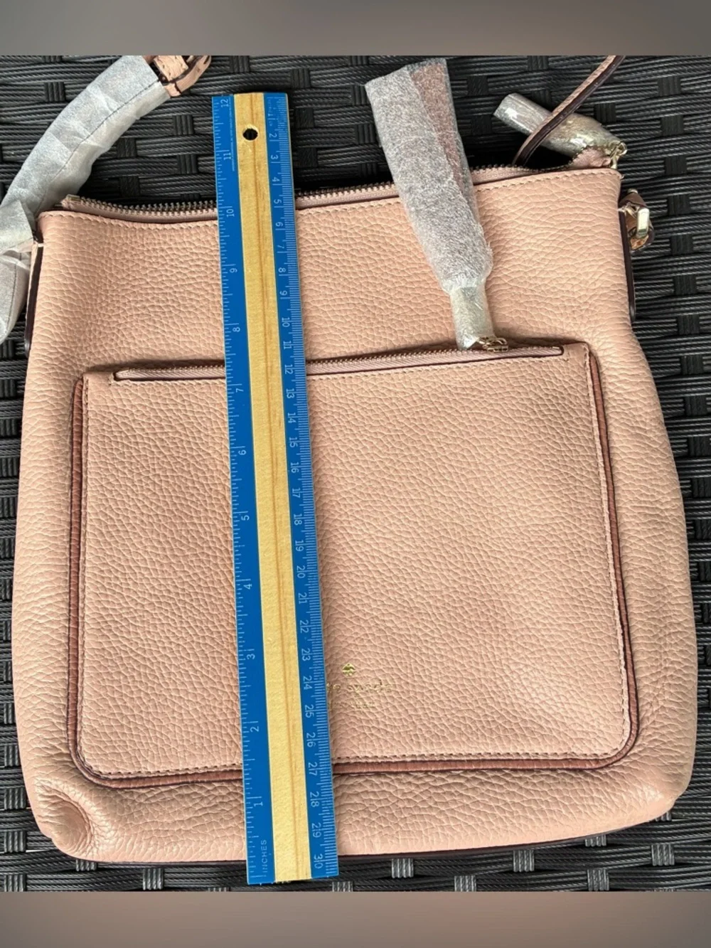 kate spade Pebbled Leather Crossbody in Dusty Rose with Gold Hardware